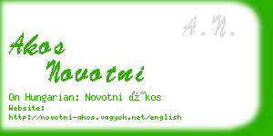 akos novotni business card